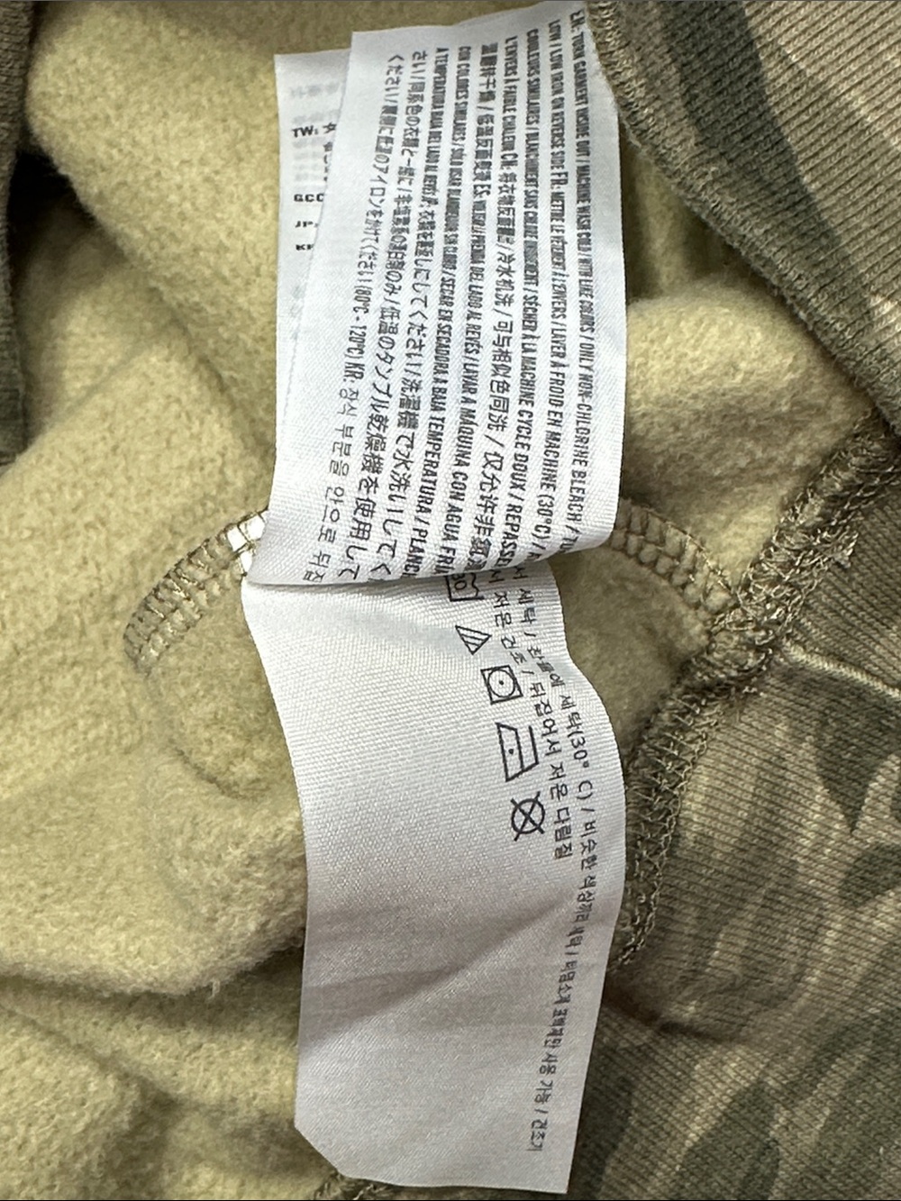 Y2K Abercrombie kids Camo Hoodie Pink spellout Logo Vintage 2000s size 7/8 - Picture 6 of 16